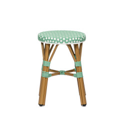 tabouret bistrot parisien vert et blanc empilable et pas cher