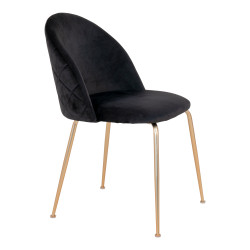 chaise de restaurant design scandinave velours noir