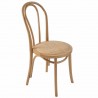 Chaise de bistrot TROQUET - Bois et assise tressée