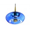 suspension en verre ronde et design grace saphir bleue marine