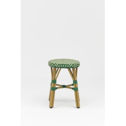 tabouret de terrasse rotin vert et beige pas cher