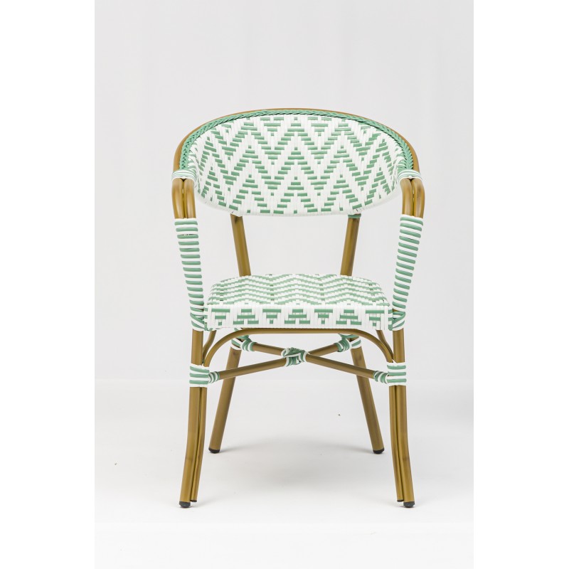 Chaise De Terrasse Style Bistrot Parisien En Aluminium Vert Fonce Oviala 6849340e9ca01719ca77f0cf