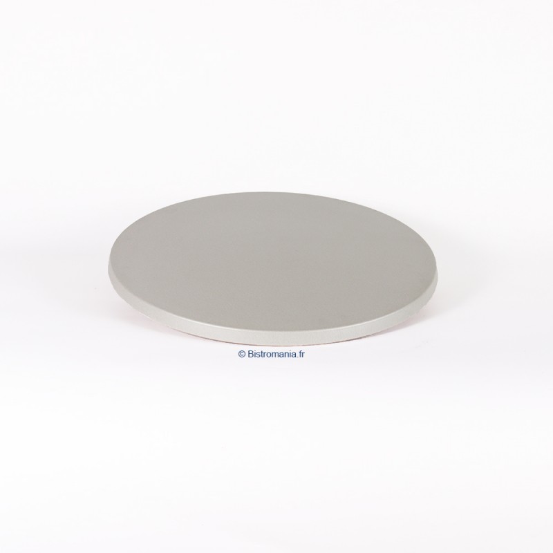 plateau de table stratifié moulé rond werzalit motif alu