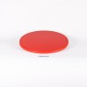 plateau de table stratifié moulé rond werzalit motif rouge vermillon