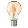 ampoule led déco globe filaments droits ambrée E27 bistrot watt