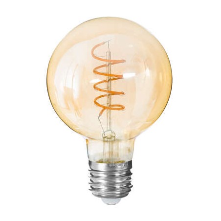 ampoule déco led globe edison filaments torsade ambrée E27 bistrot watt ampoule déco led globe edison filaments torsade ambrée E27 bistrot watt