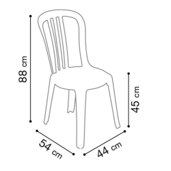 dimensions chaise plastique blanche grosfillex miami