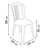 dimensions chaise plastique blanche grosfillex miami