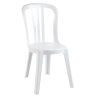 chaise bistrot miam plastique blanc empilable anti uv