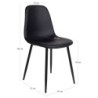 Chaise de repas STOCKHOLM Similicuir - Noir