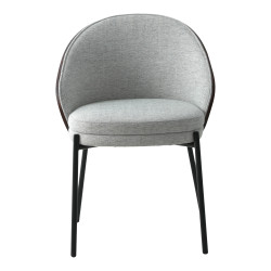 chaise de repas canelas marque house nordic en tissu gris clair