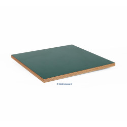 Plateau de table professionnel extérieur carré en stratifié couleur vert foncé