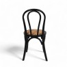 chaise de bistrot thonet 311 en bois noir et assise tressée