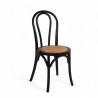 chaise de bistrot thonet 311 en bois noir et assise tressée