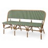 Banquette de terrasse en rotin ELYSEE - vert et blanc