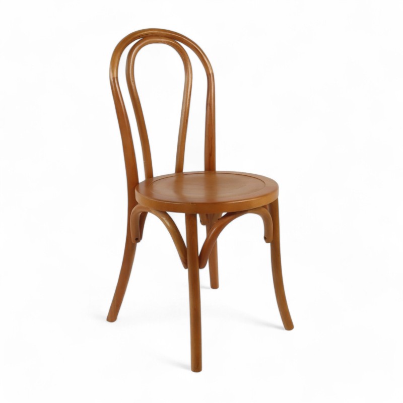 Chaise bistrot levis bois naturel assise pleine thonet