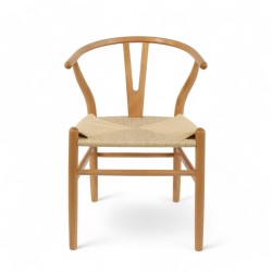 Fauteuil Oslo chêne naturel assise tressée corde