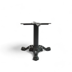 Pied de table basse bistrot trois branches en fonte pattes de lion noir