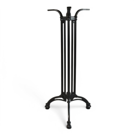 pied de table haute eiffel design industriel fonte aluminium noir - 4 branches - noir - mange-debout CHR