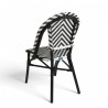 Chaise CHR tressé noir et blanche structure noir aluminium