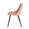 Chaise d'intérieur Milan en tissus rose et pied en métal noir CHR