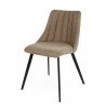 Chaise de restaurant en tissus beige et pied noir