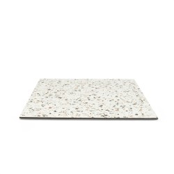 plateau de table compact HPL 12mm motif terrazzo malaga pour restaurant chr