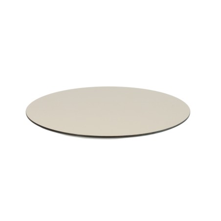 plateau de table compact HPL 12 mm rond taupe professionnel chr