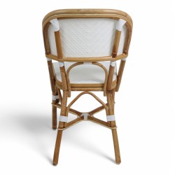 chaise de terrasse Wagram parisienne rotin tressage blanc design paris