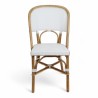 chaise de terrasse Wagram parisienne rotin tressage blanc design paris
