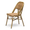 chaise de terrasse alma - naturel imitation rotin naturel dossier enveloppant empilable