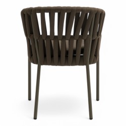 Fauteuil de terrasse BANDOL de couleur marron particulier professionnel assise agréable tissu oléfine