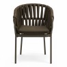 Fauteuil de terrasse BANDOL de couleur marron particulier professionnel assise agréable tissu oléfine