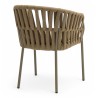 Fauteuil de terrasse BANDOL de couleur beige particulier professionnel assise agréable tissu oléfine