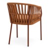 Fauteuil de terrasse BANDOL de couleur terracotta particulier professionnel assise agréable tissu oléfine