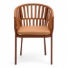 Fauteuil de terrasse BANDOL de couleur terracotta particulier professionnel assise agréable tissu oléfine