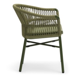 Fauteuil de terrasse CASSIS de couleur vert particulier professionnel assise agréable tissu oléfine