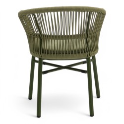 Fauteuil de terrasse CASSIS de couleur vert particulier professionnel assise agréable tissu oléfine
