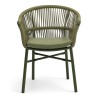 Fauteuil de terrasse CASSIS de couleur vert particulier professionnel assise agréable tissu oléfine