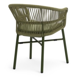 Fauteuil de terrasse CASSIS de couleur vert particulier professionnel assise agréable tissu oléfine