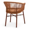 Fauteuil de terrasse CASSIS de couleur terracotta orange brique particulier professionnel assise agréable tissu oléfine