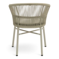 Fauteuil de terrasse CASSIS de couleur beige brique particulier professionnel assise agréable tissu oléfine
