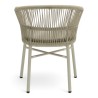 Fauteuil de terrasse CASSIS de couleur beige brique particulier professionnel assise agréable tissu oléfine