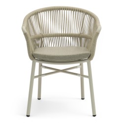Fauteuil de terrasse CASSIS de couleur beige brique particulier professionnel assise agréable tissu oléfine