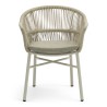 Fauteuil de terrasse CASSIS de couleur beige brique particulier professionnel assise agréable tissu oléfine