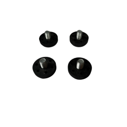 lot de 4 vérins pieds de table réglable plastique noir D 3,5 cm M10