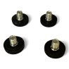 lot de 4 vérins pieds de table réglable plastique noir D 2,2 cm M8