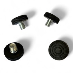 lot de 4 vérins pieds de table réglable plastique noir D 2,2 cm M8
