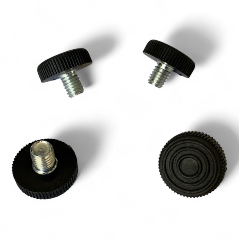 lot de 4 vérins pieds de table réglable plastique noir D 2,2 cm M8