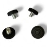 lot de 4 vérins pieds de table réglable plastique noir D 2,2 cm M8